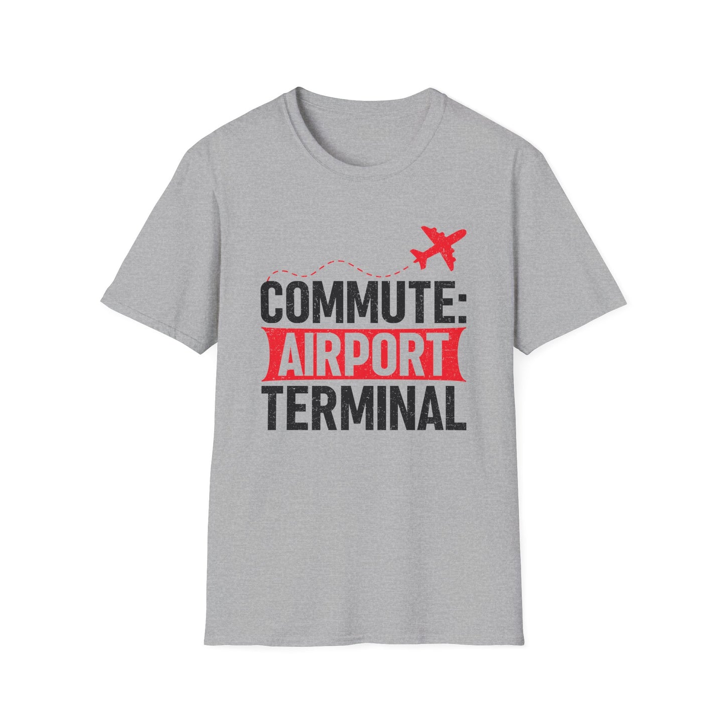 Airport Commute Unisex T-Shirt - Perfect Travel Gift, Casual Wear, Vacation Vibe, Aviation Lovers, Graphic Tee
