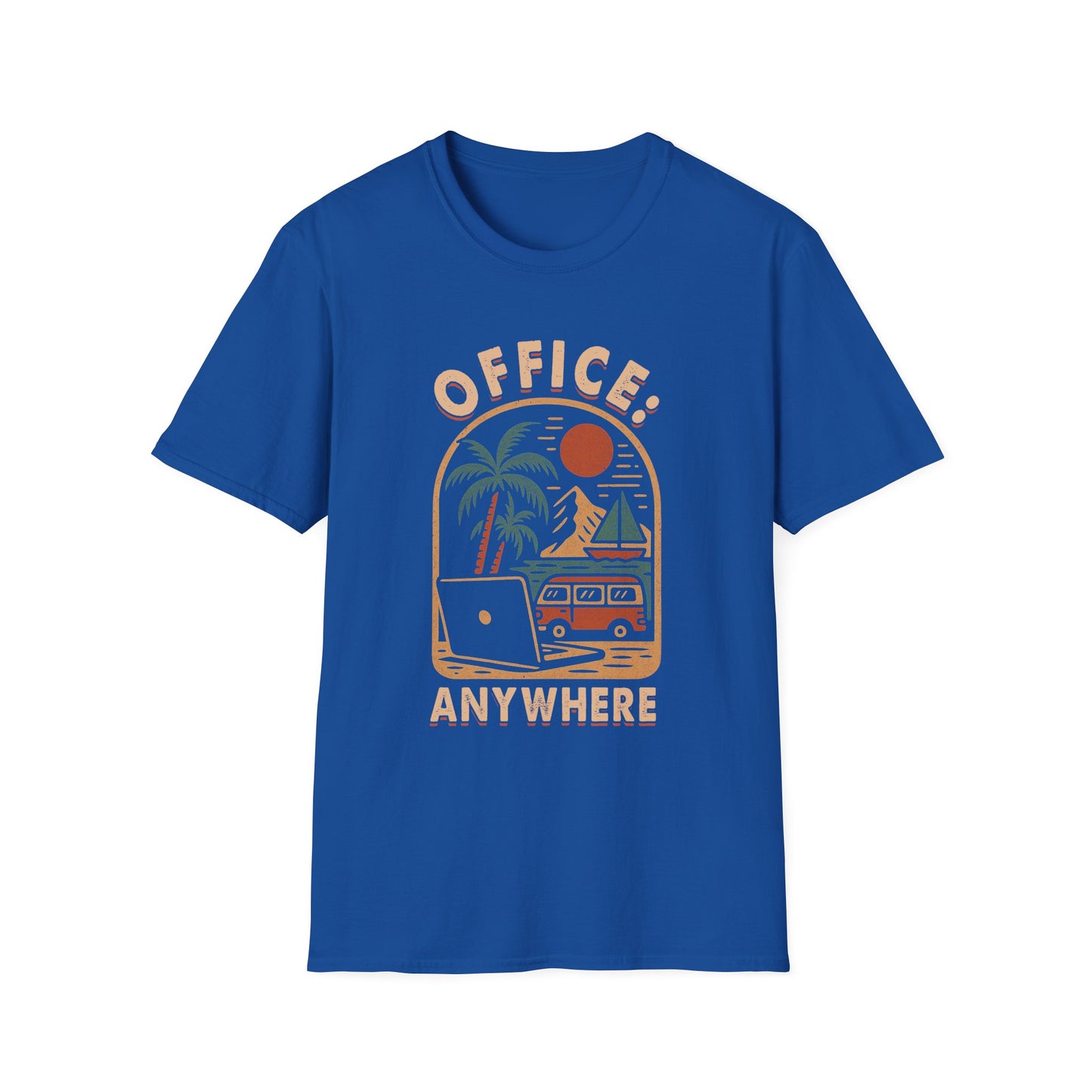 Remote Work Adventure  Unisex T-Shirt, Office Anywhere Tee