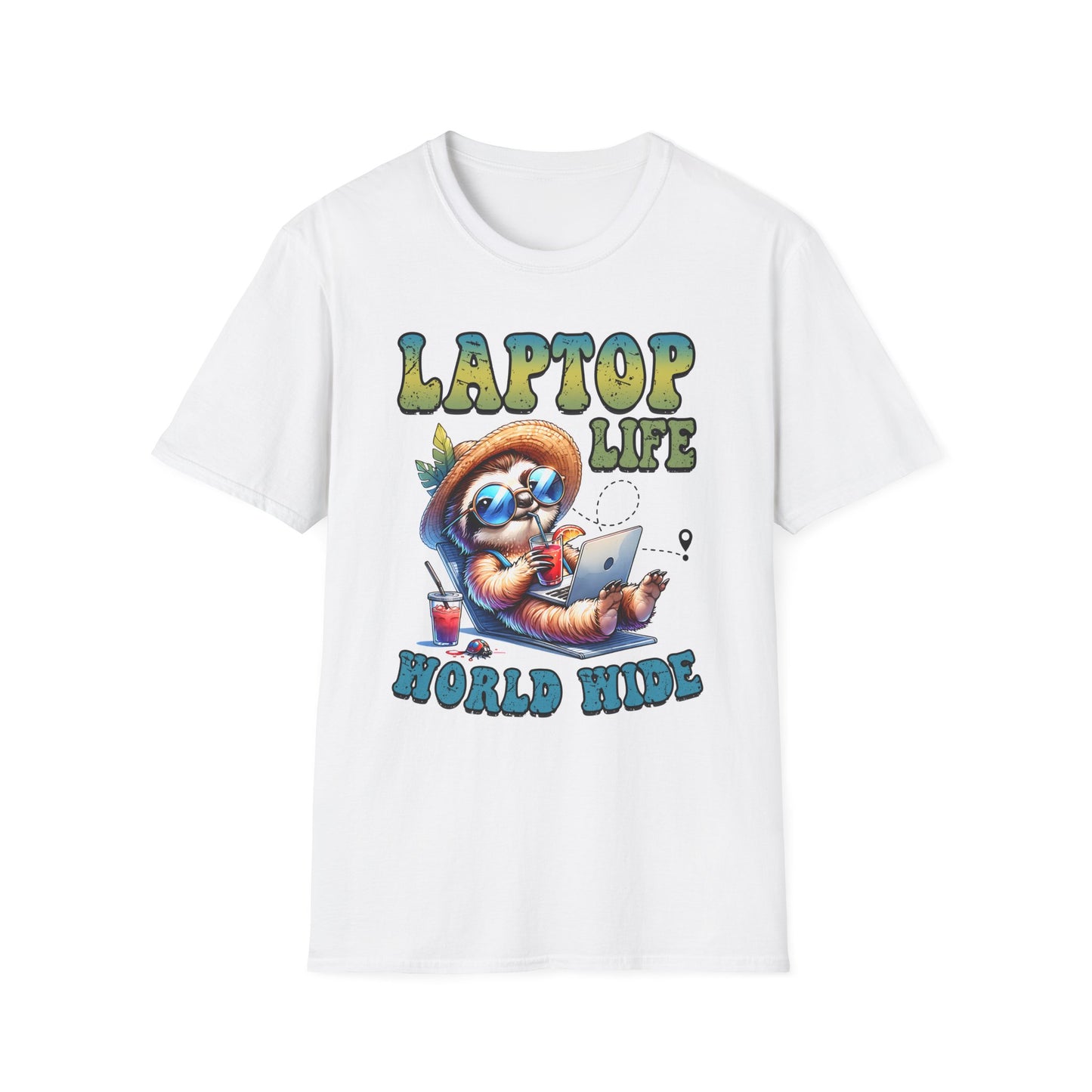 Laptop Life Sloth T-Shirt
