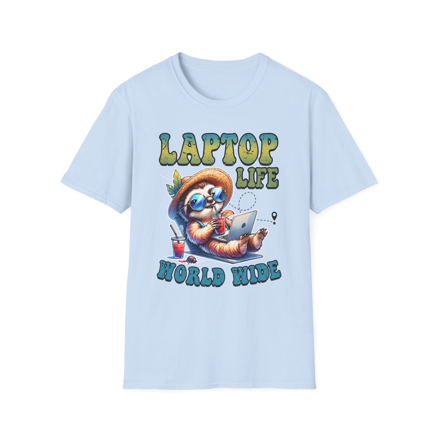 Laptop Life Sloth T-Shirt