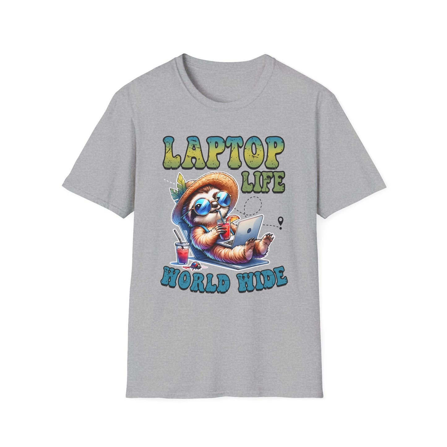 Laptop Life Sloth T-Shirt