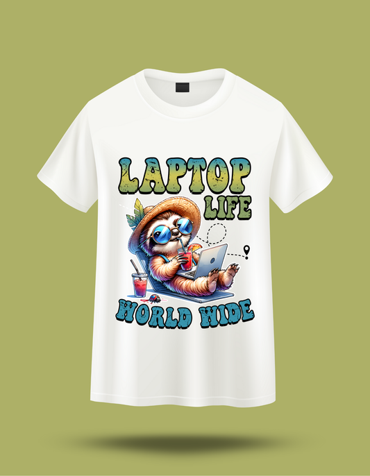 Laptop Life Sloth T-Shirt