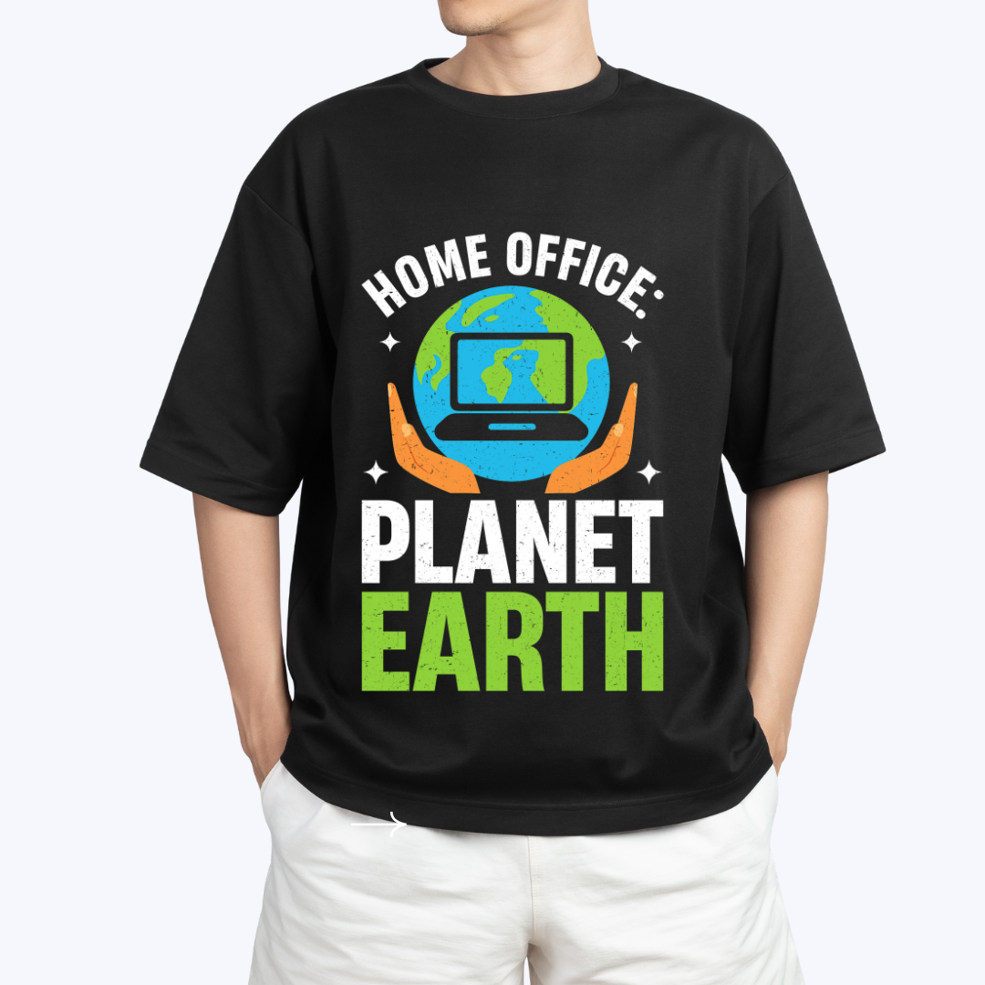 Home Office Planet Earth T-Shirt