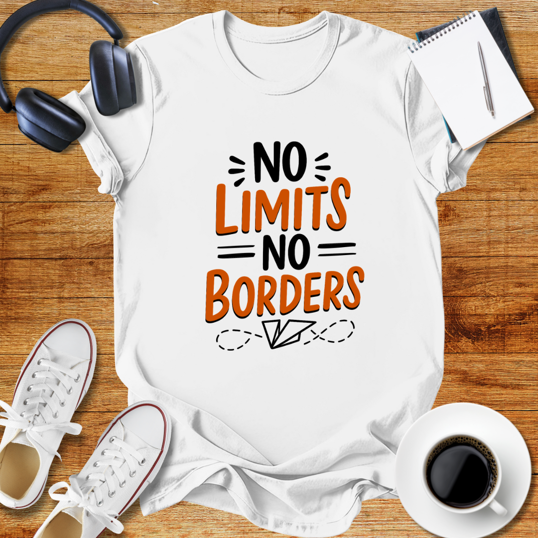 No Limits No Borders Motivational Unisex T-Shirt