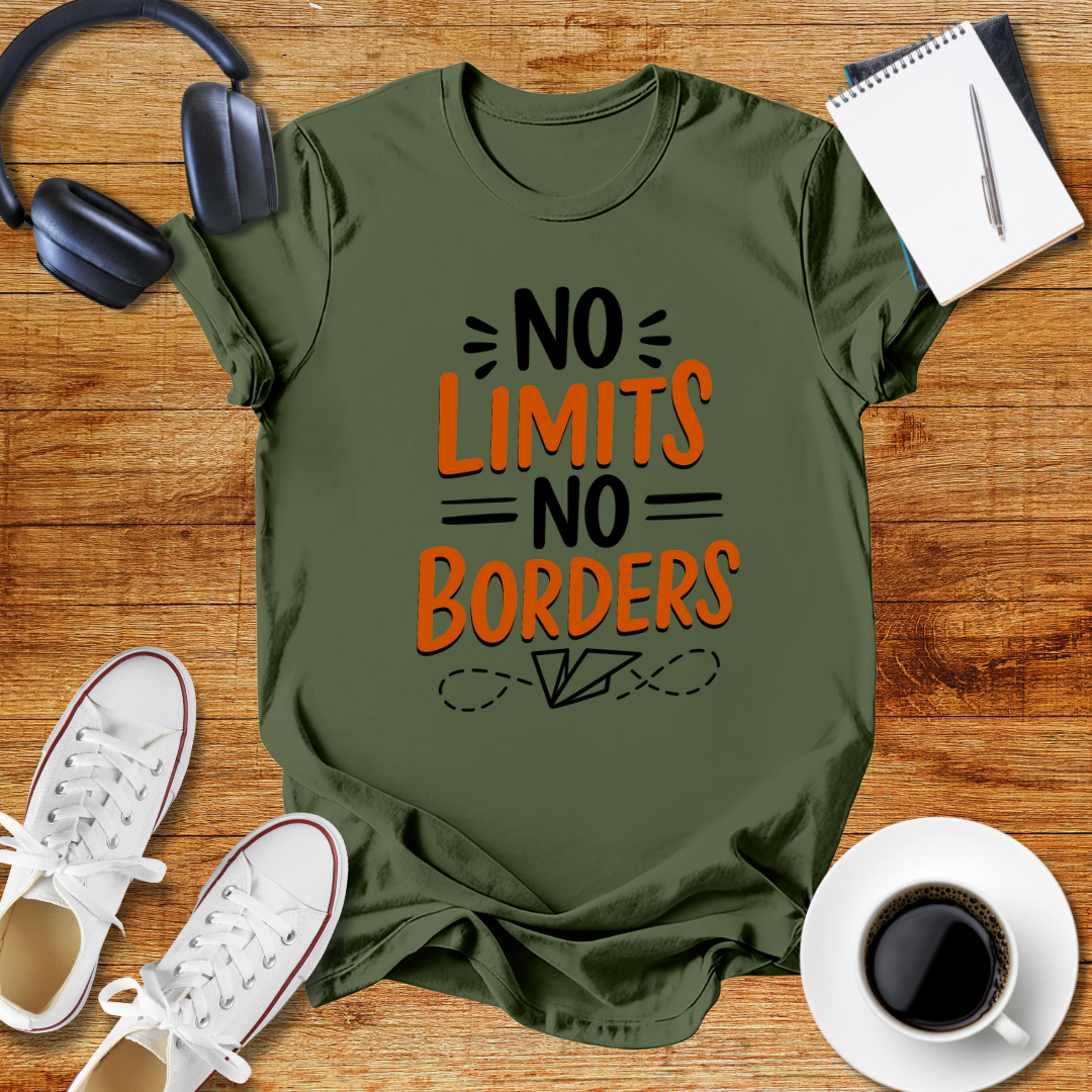 No Limits No Borders Motivational Unisex T-Shirt