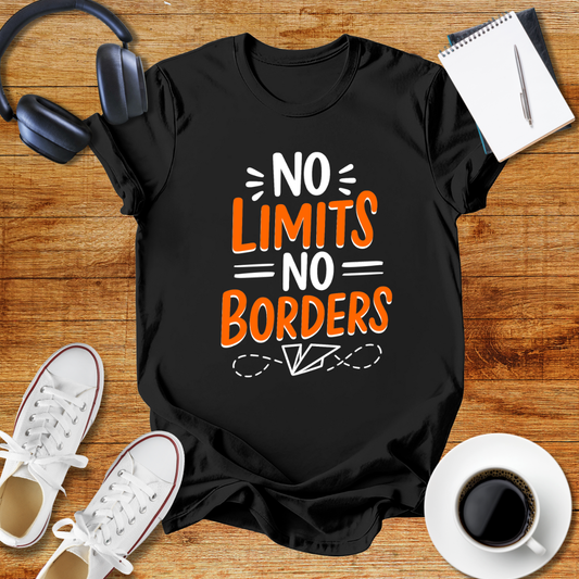 No Limits No Borders Motivational Unisex T-Shirt