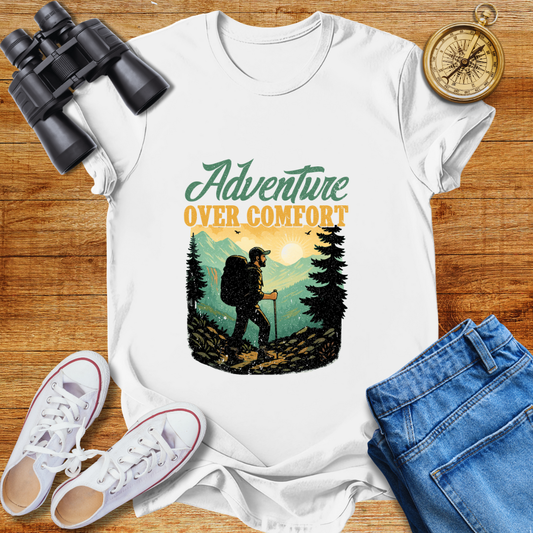 Adventure Over Comfort Unisex Softstyle T-Shirt