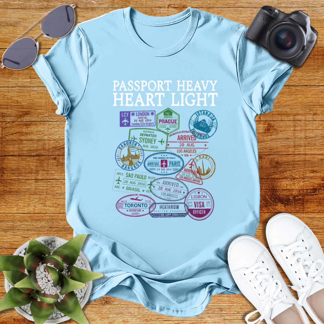 Passport Heavy Heart Light Unisex T-Shirt