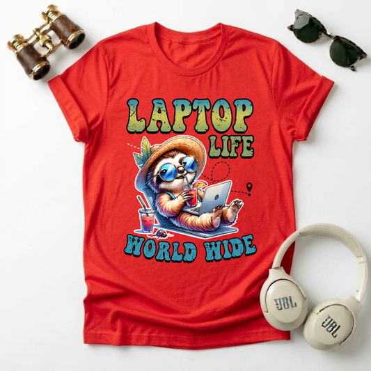 Laptop Life Sloth Unisex T-Shirt
