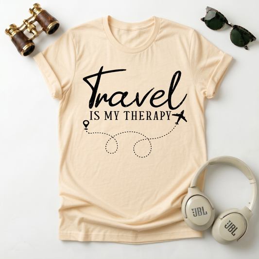 Travel Is My Therapy Unisex Softstyle T-Shirt