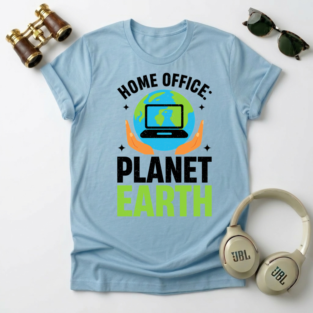 Home Office Planet Earth Tee