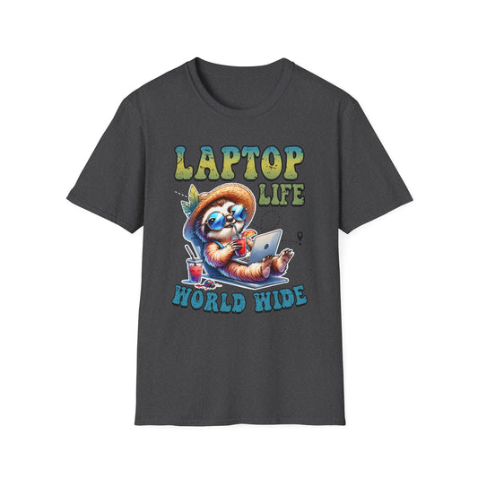 Laptop Life Sloth T-Shirt