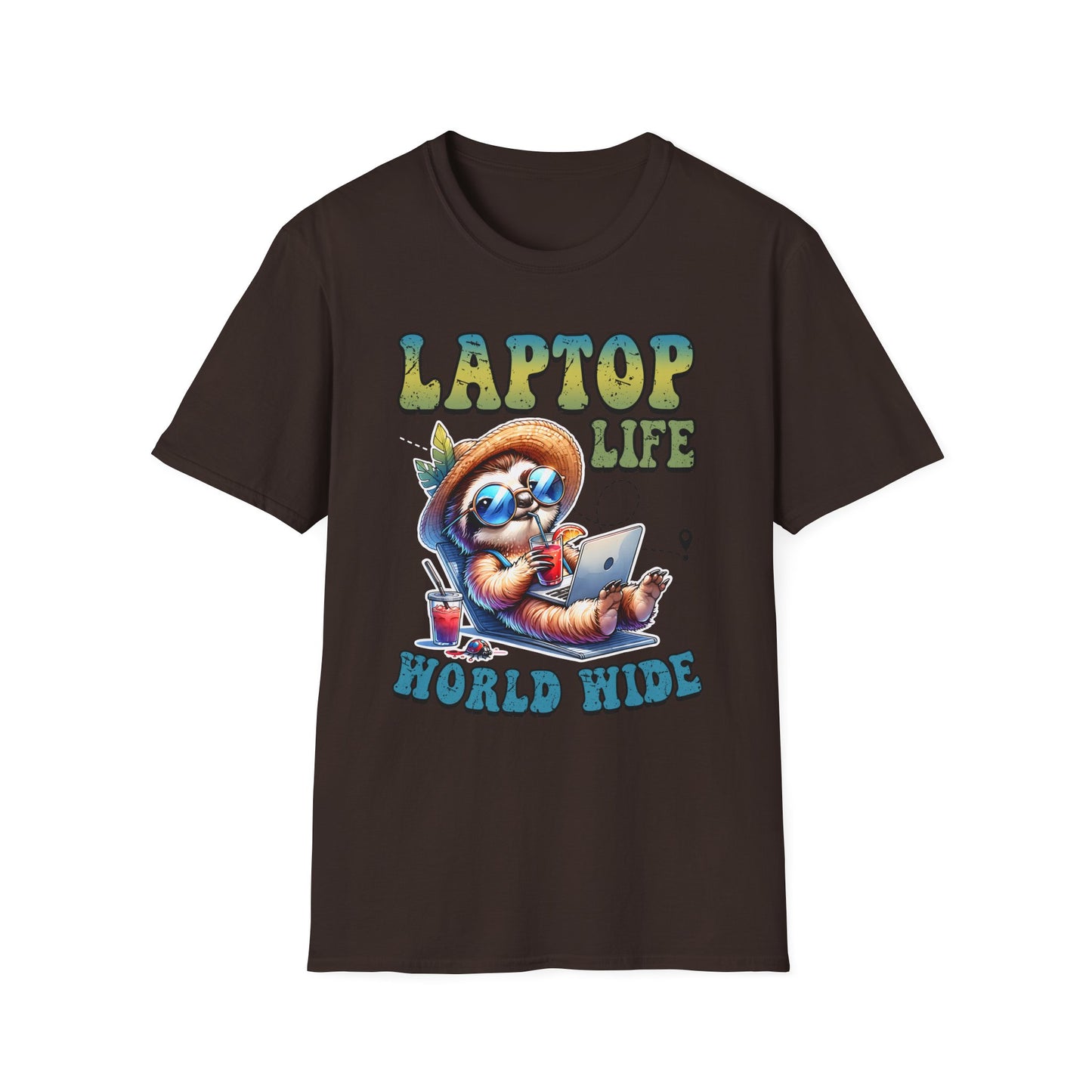 Laptop Life Sloth T-Shirt