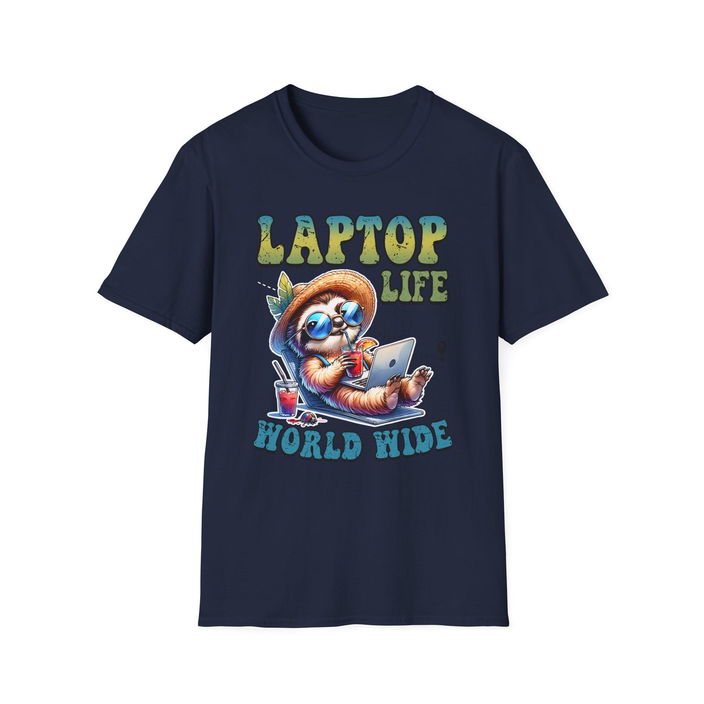 Laptop Life Sloth T-Shirt