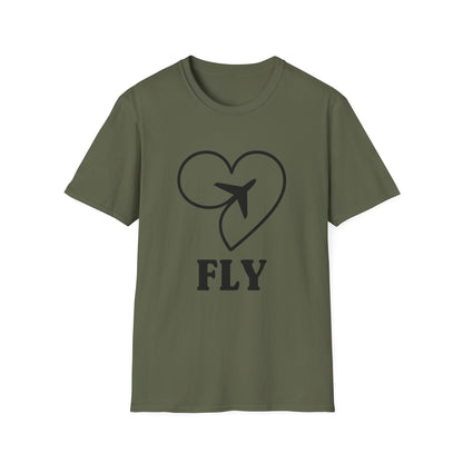 Heart & Plane Unisex Travel T-Shirt