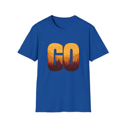 GO Mountain Adventure  Minimalist  Unisex T-Shirt