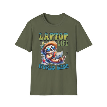 Laptop Life Sloth T-Shirt