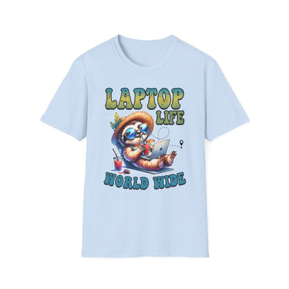 Laptop Life Sloth T-Shirt