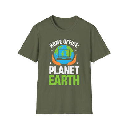 Home Office Planet Earth T-Shirt