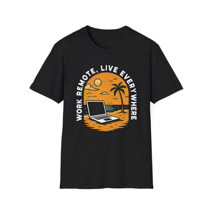Remote Work T-Shirt, Perfect Gift for Digital Nomads,