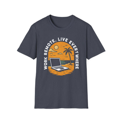 Remote Work T-Shirt, Perfect Gift for Digital Nomads,
