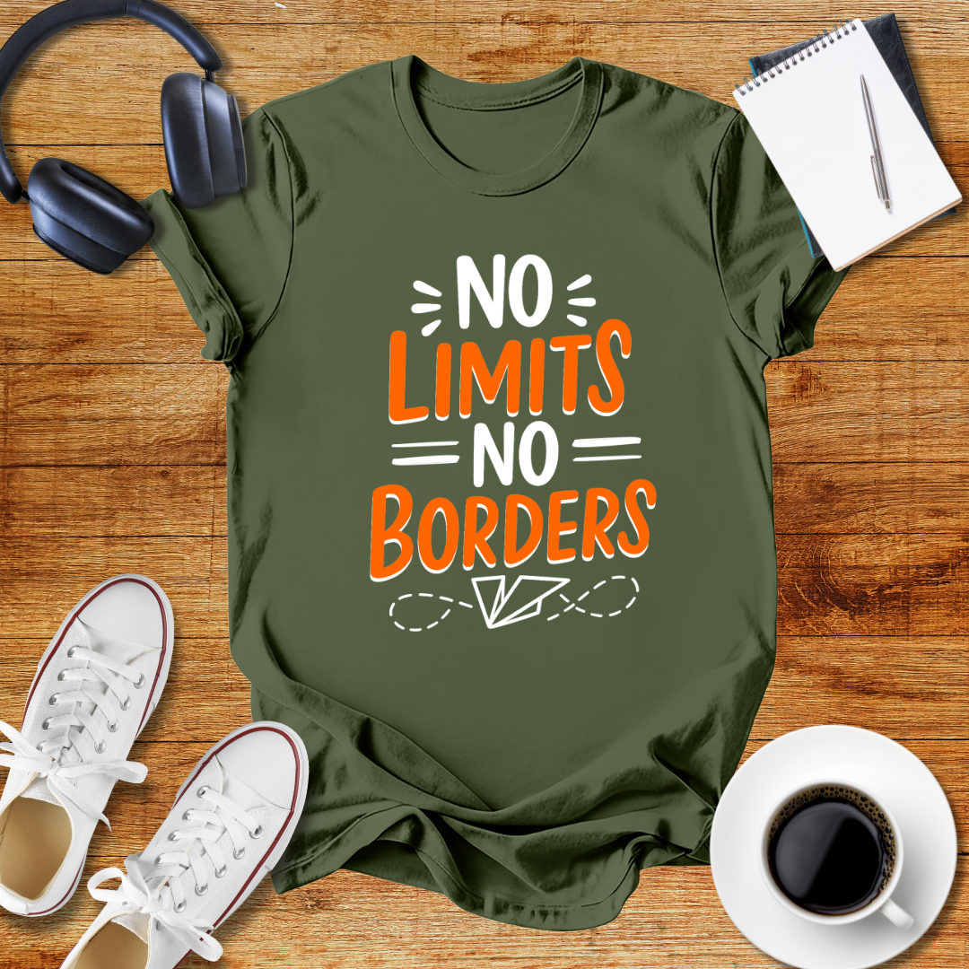 No Limits No Borders Motivational Unisex T-Shirt