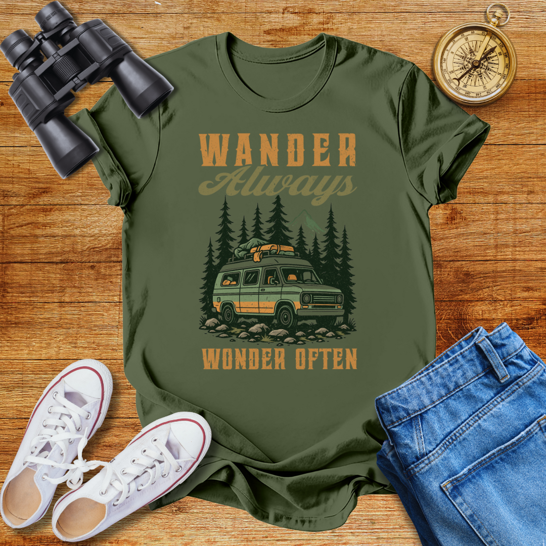Wander Always Wonder  Often Unisex T-Shirt