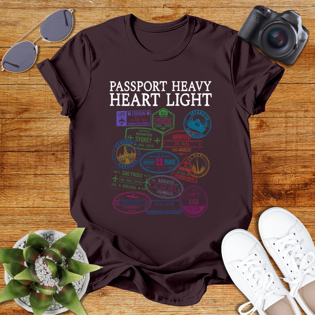 Passport Heavy Heart Light Unisex T-Shirt