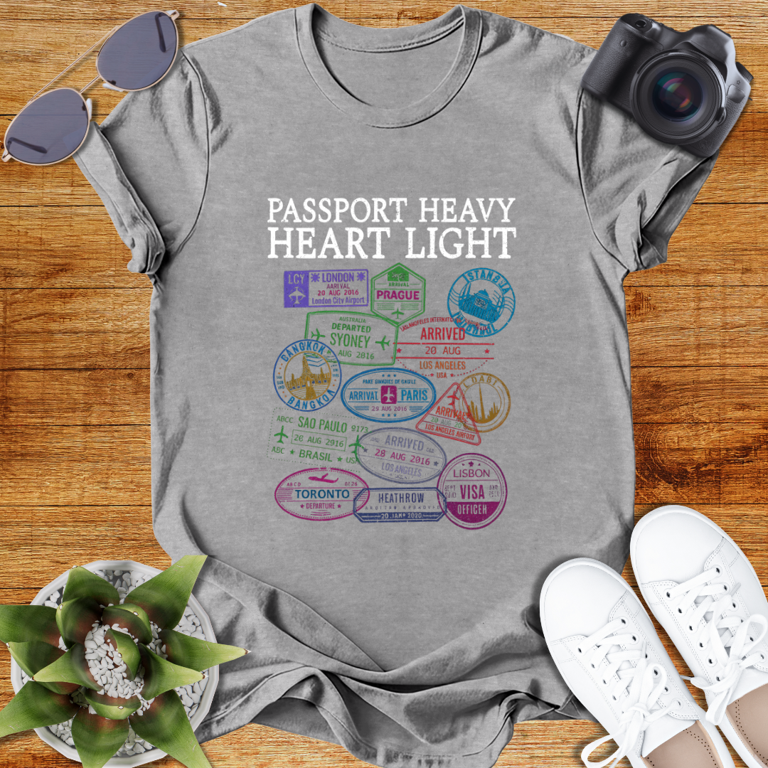 Passport Heavy Heart Light Unisex T-Shirt