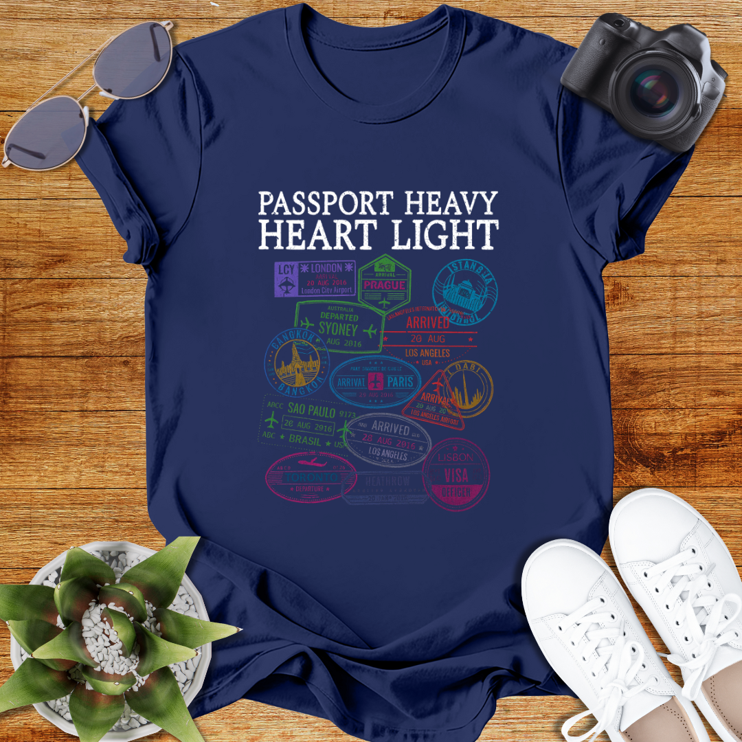 Passport Heavy Heart Light Unisex T-Shirt