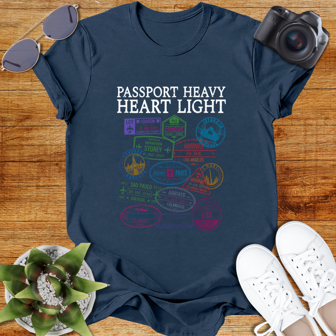 Passport Heavy Heart Light Unisex T-Shirt