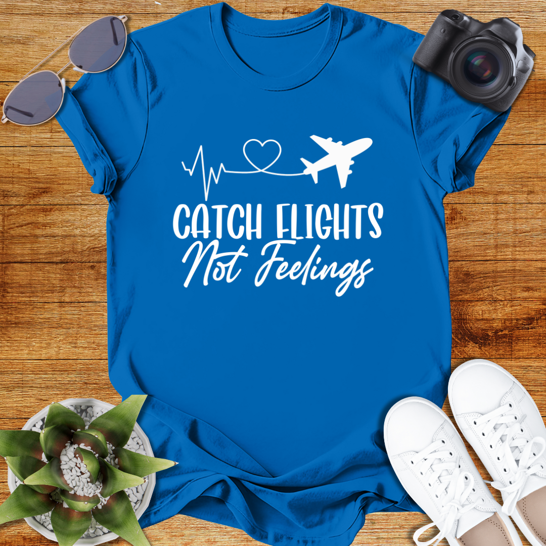Catch Flights Not Feelings Unisex Softstyle T-Shirt