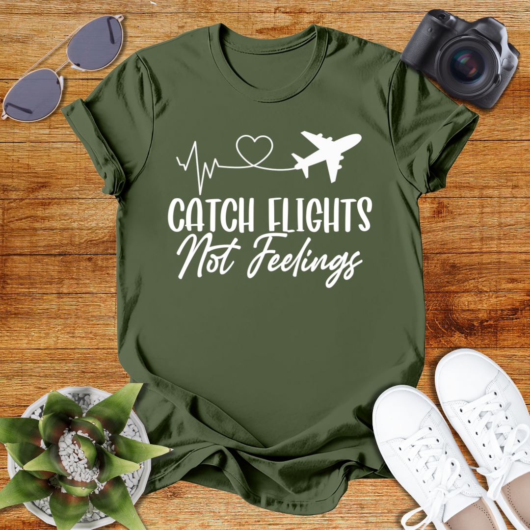 Catch Flights Not Feelings Unisex Softstyle T-Shirt
