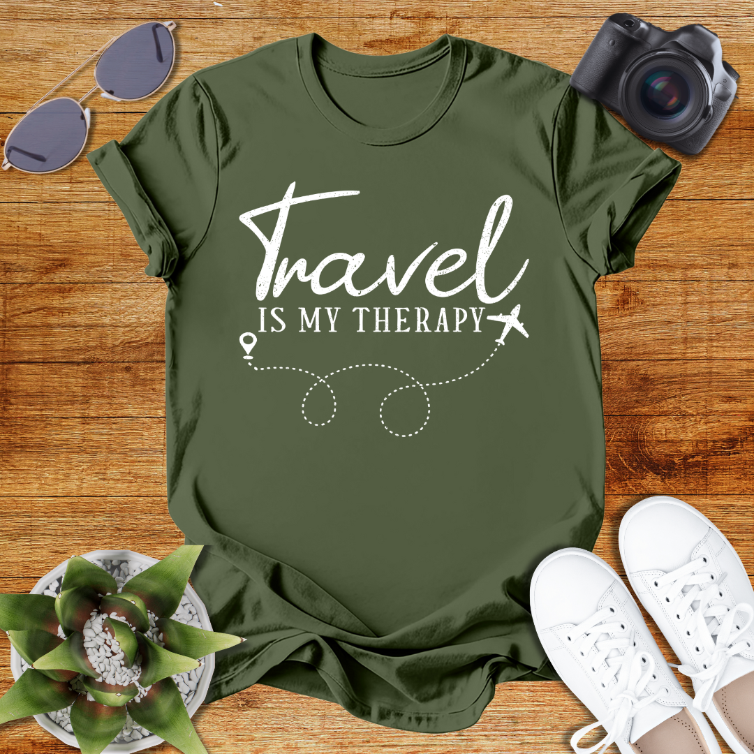 Travel Is My Therapy Unisex Softstyle T-Shirt