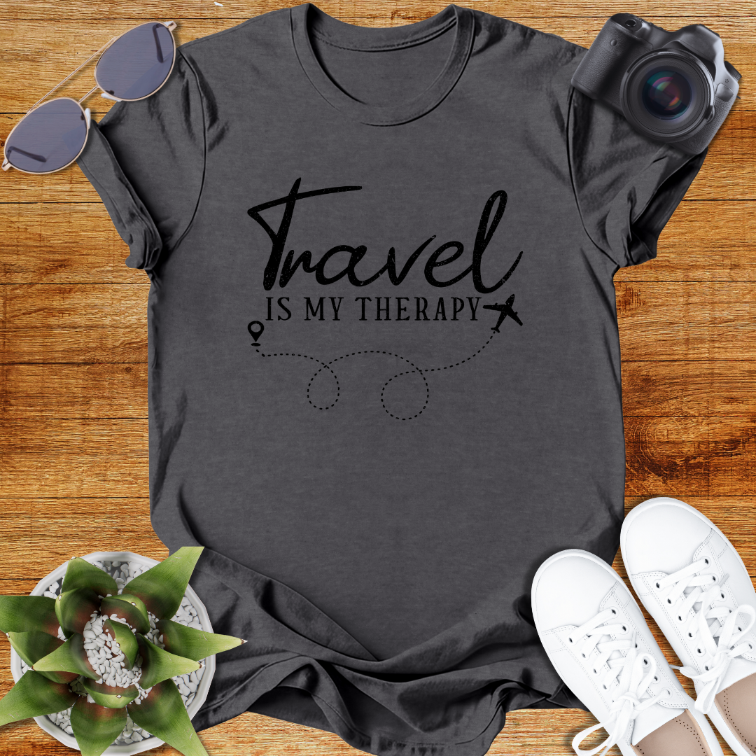 Travel Is My Therapy Unisex Softstyle T-Shirt