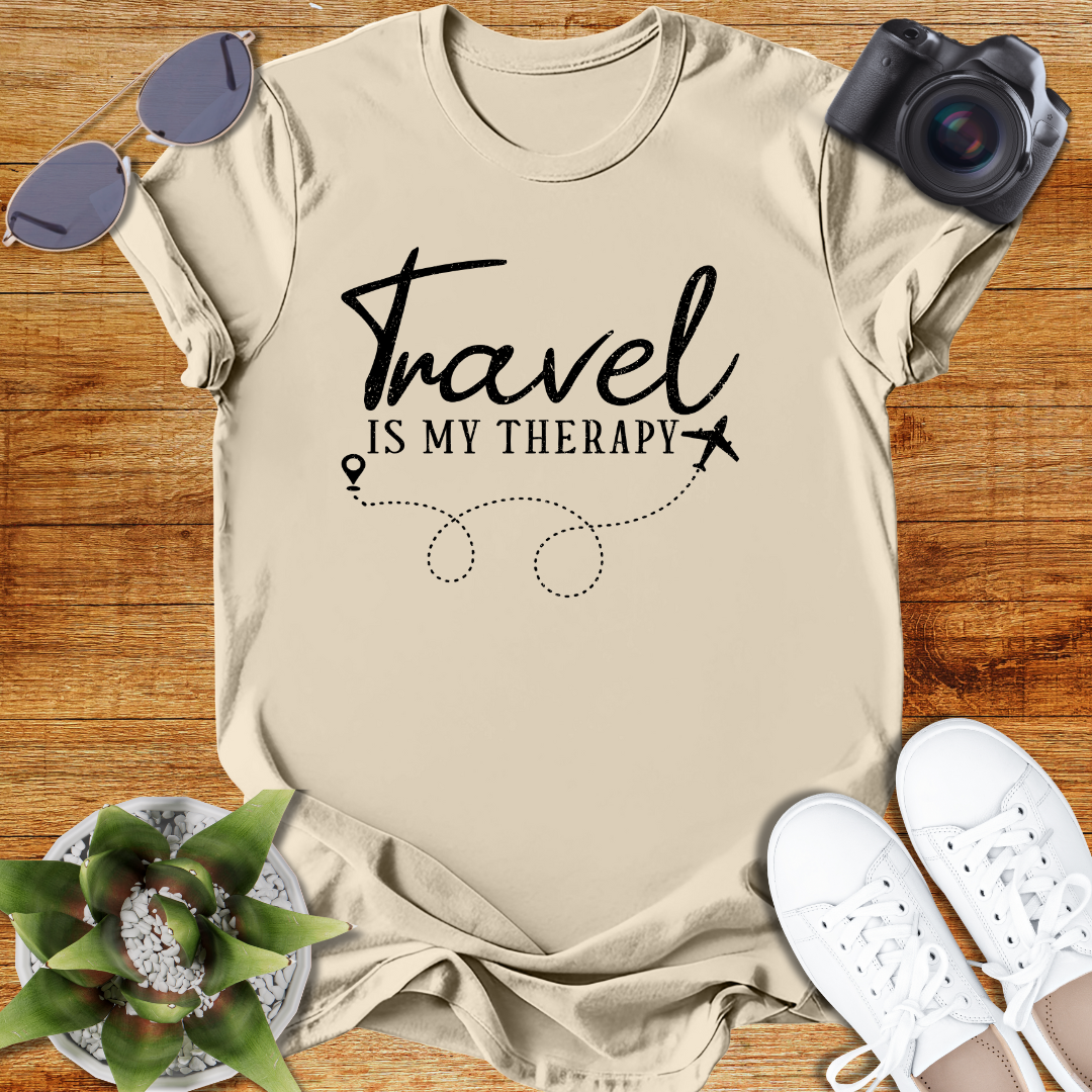 Travel Is My Therapy Unisex Softstyle T-Shirt