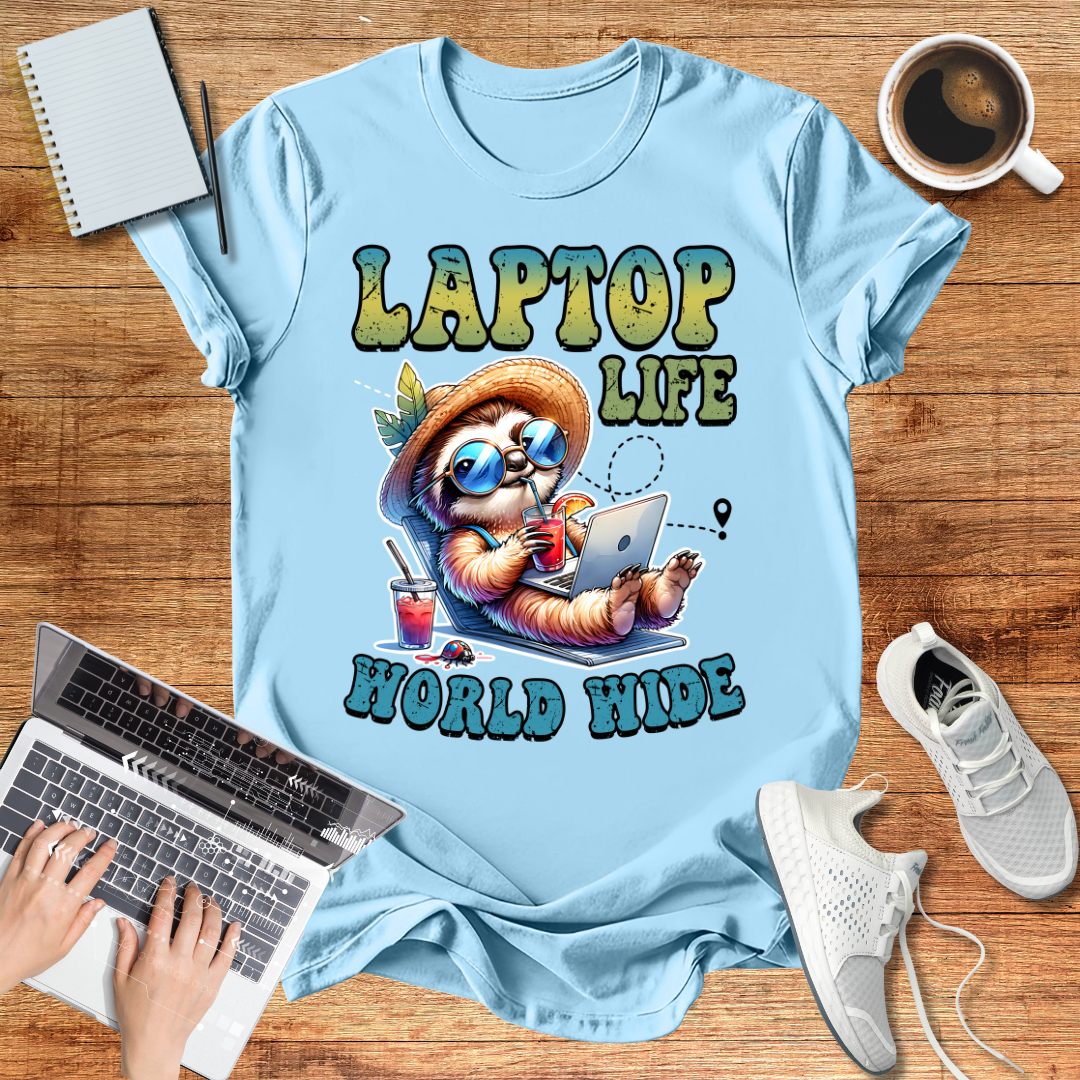 Laptop Life Sloth Unisex T-Shirt