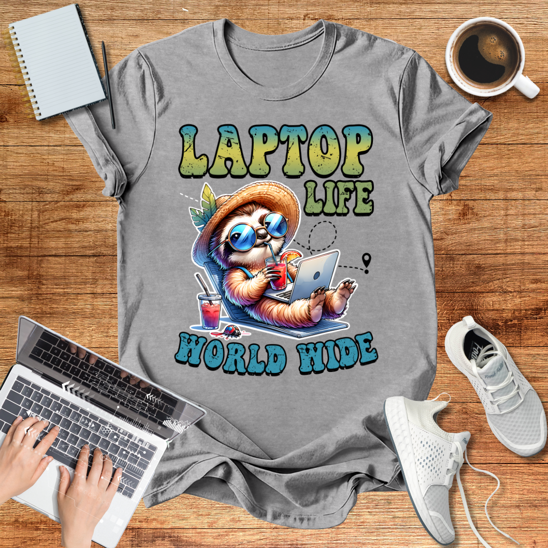 Laptop Life Sloth Unisex T-Shirt