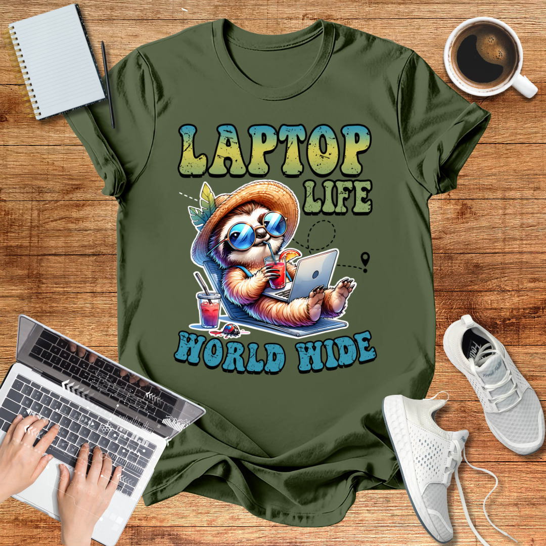 Laptop Life Sloth Unisex T-Shirt