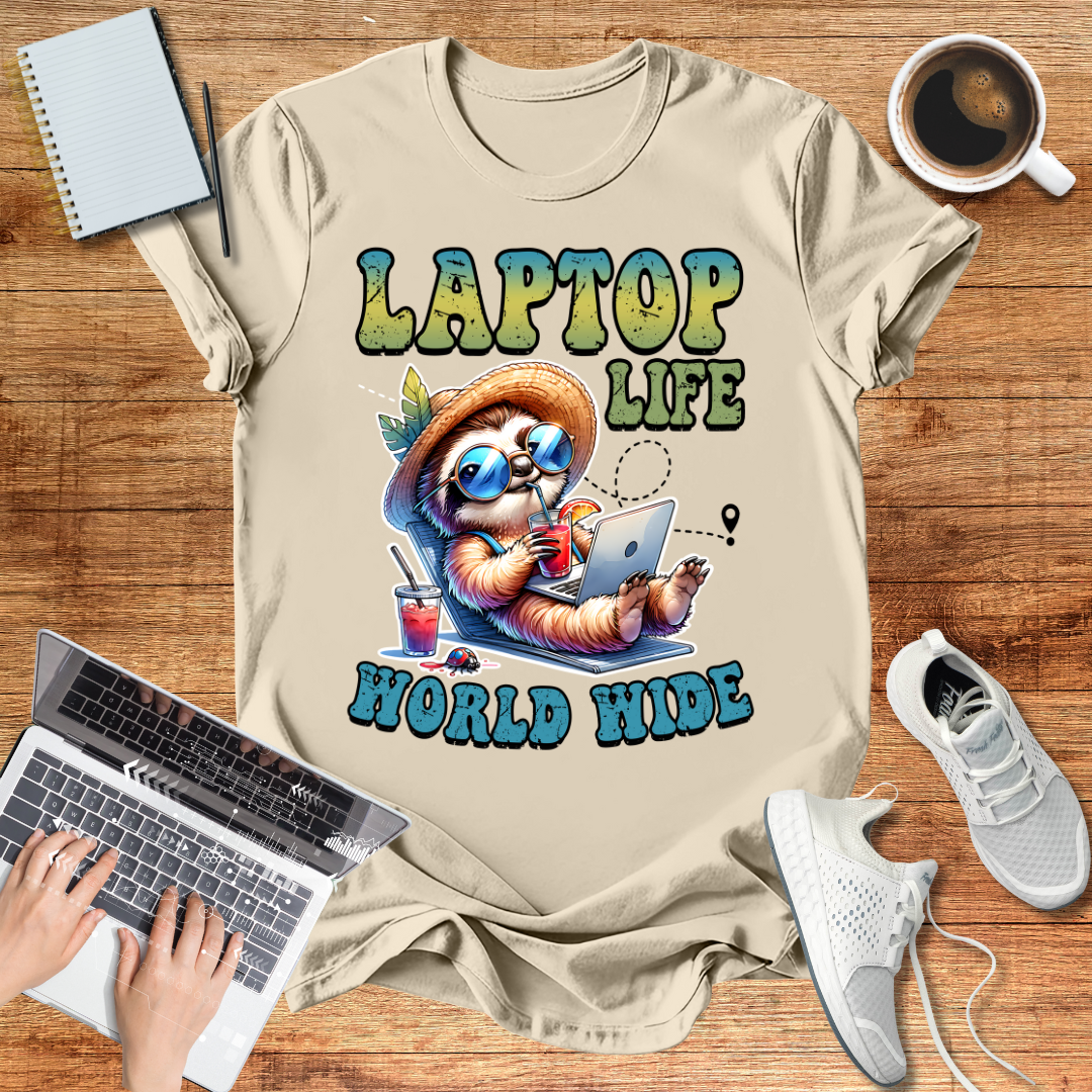 Laptop Life Sloth Unisex T-Shirt