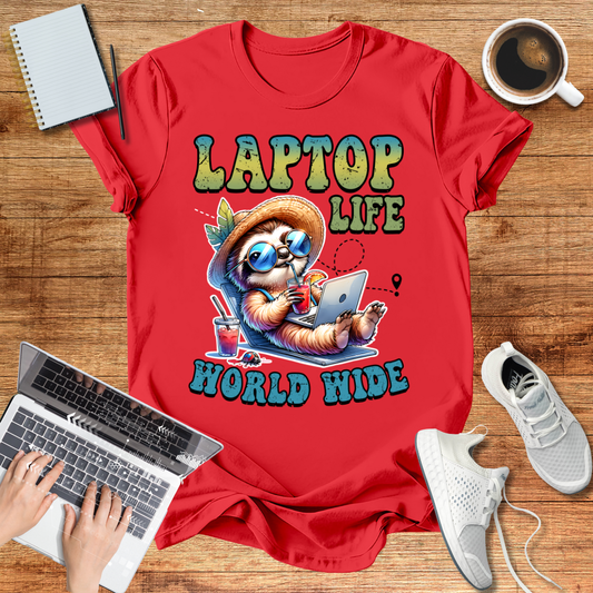 Laptop Life Sloth Unisex T-Shirt