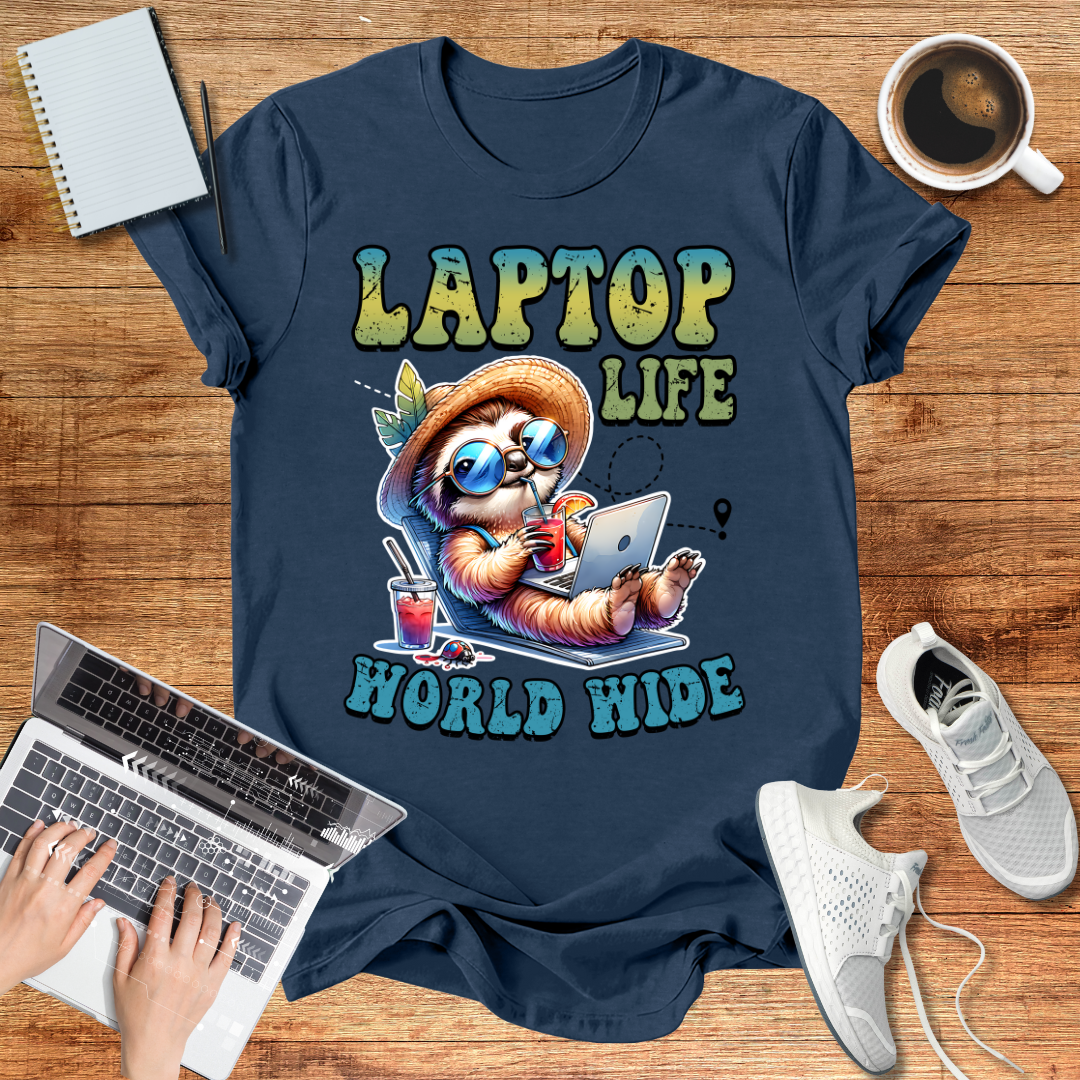Laptop Life Sloth Unisex T-Shirt