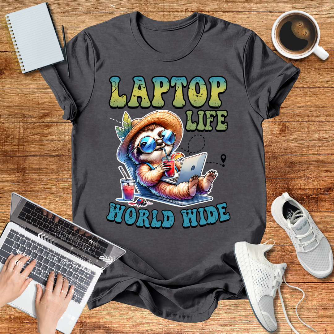 Laptop Life Sloth Unisex T-Shirt