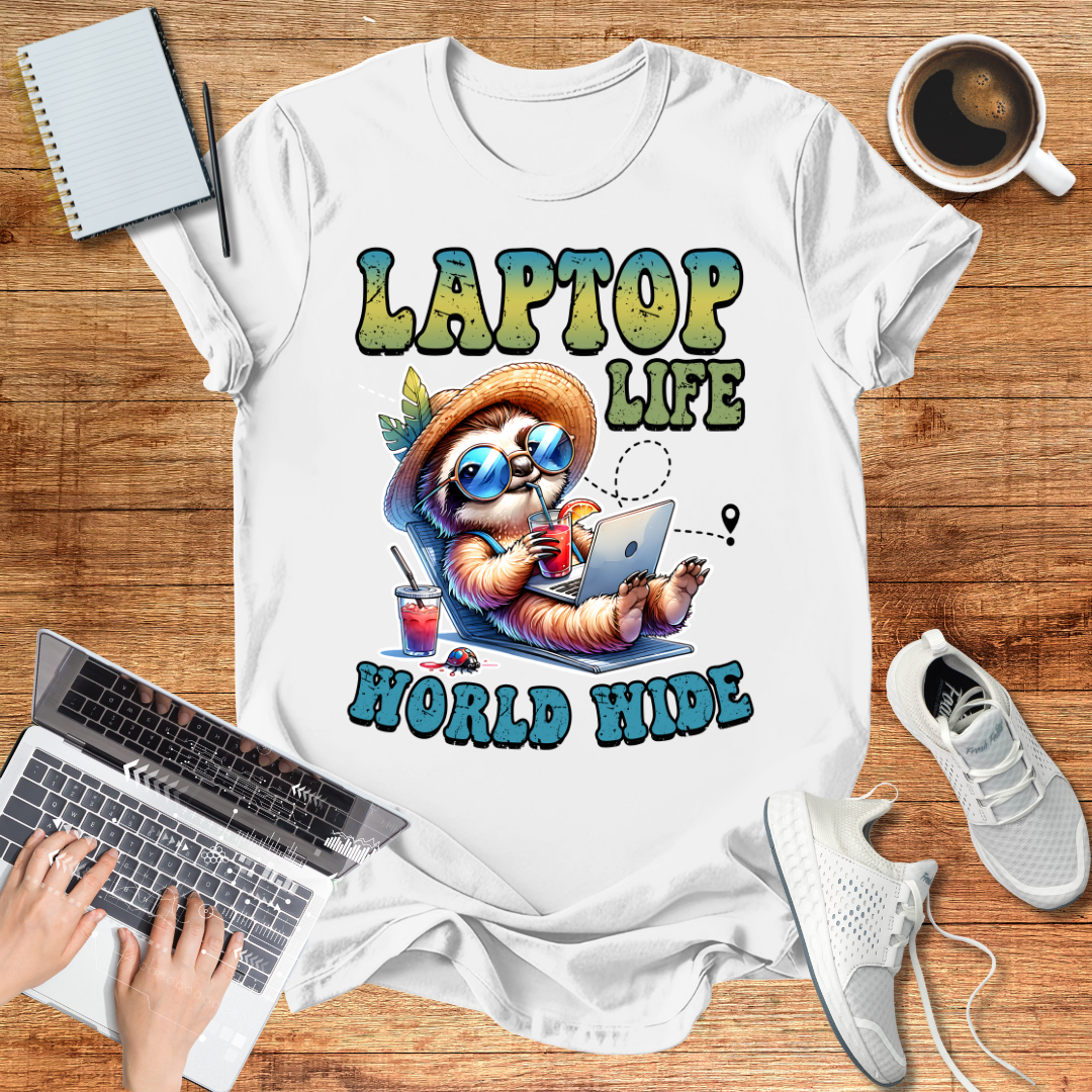 Laptop Life Sloth Unisex T-Shirt