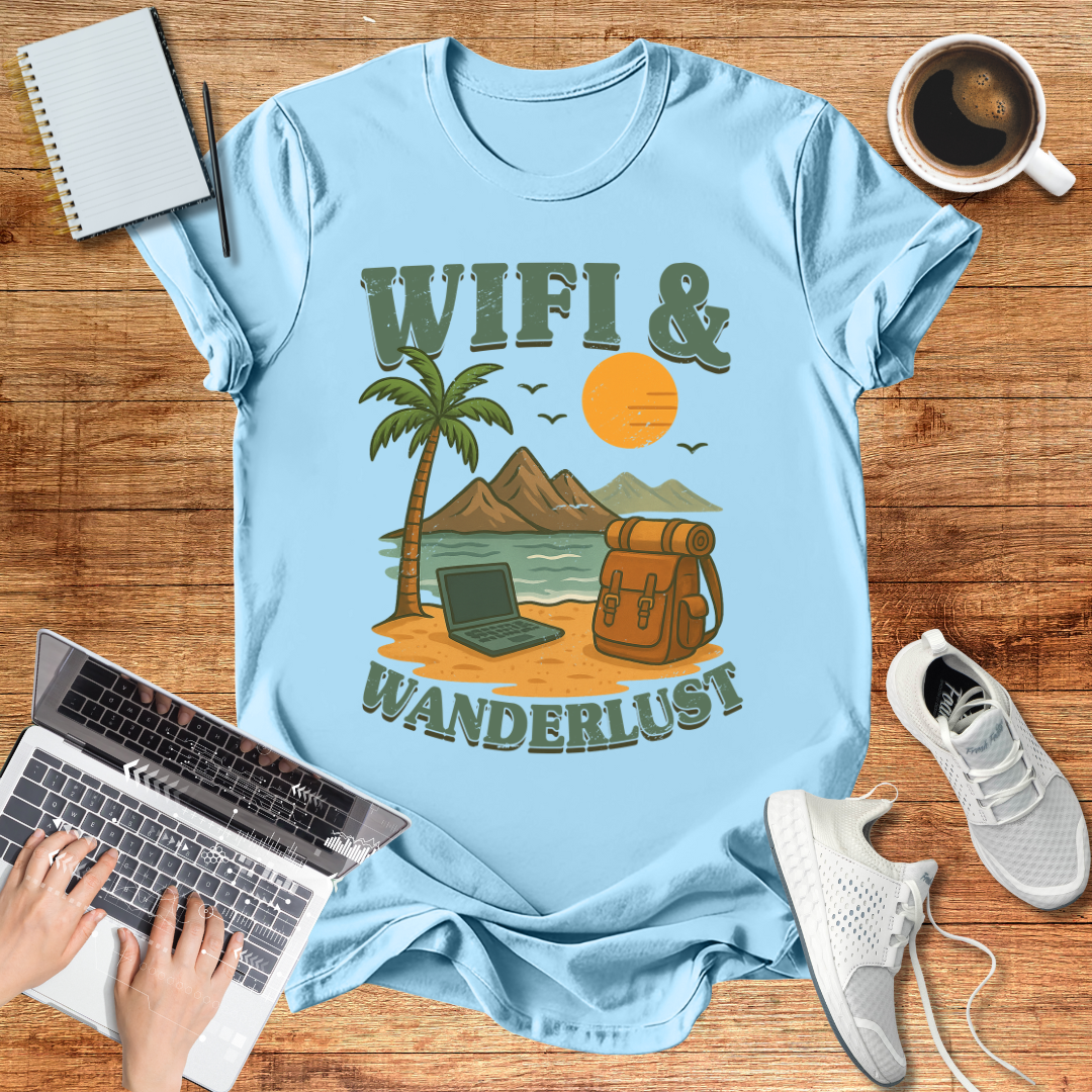 Wifi And Wanderlust Unisex T-Shirt