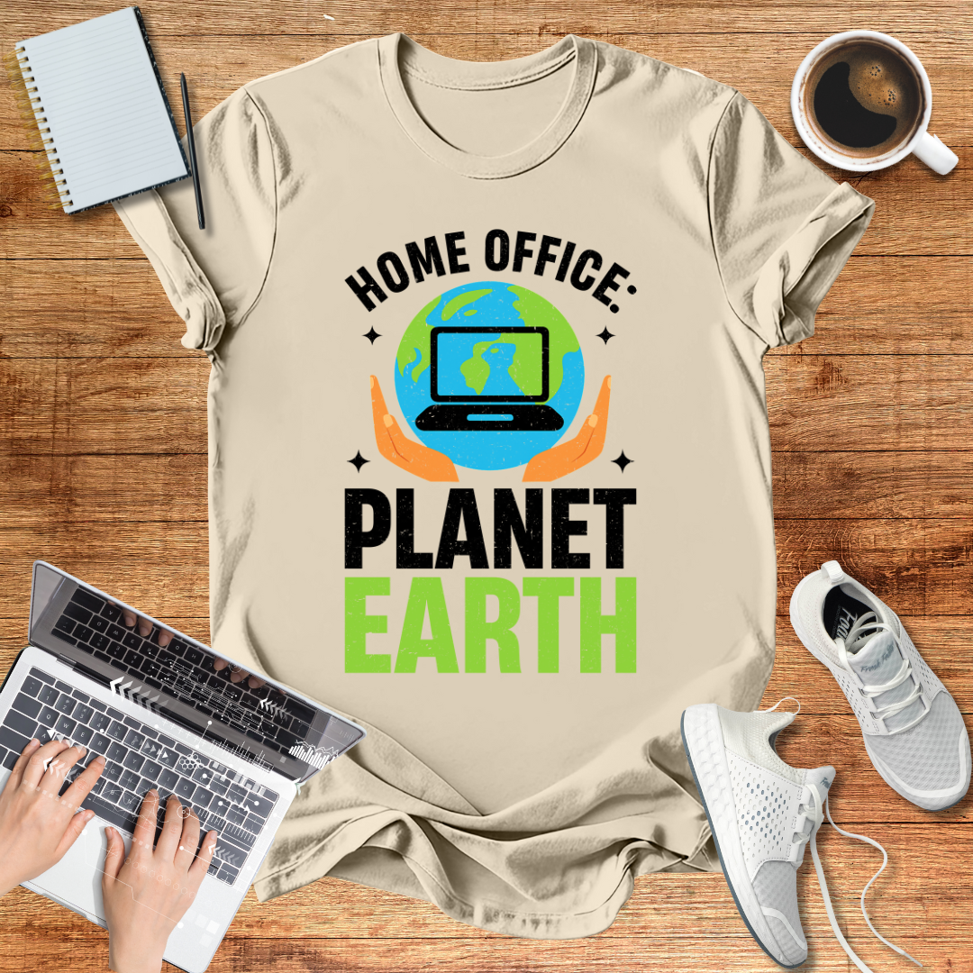 Home Office Planet Earth Tee