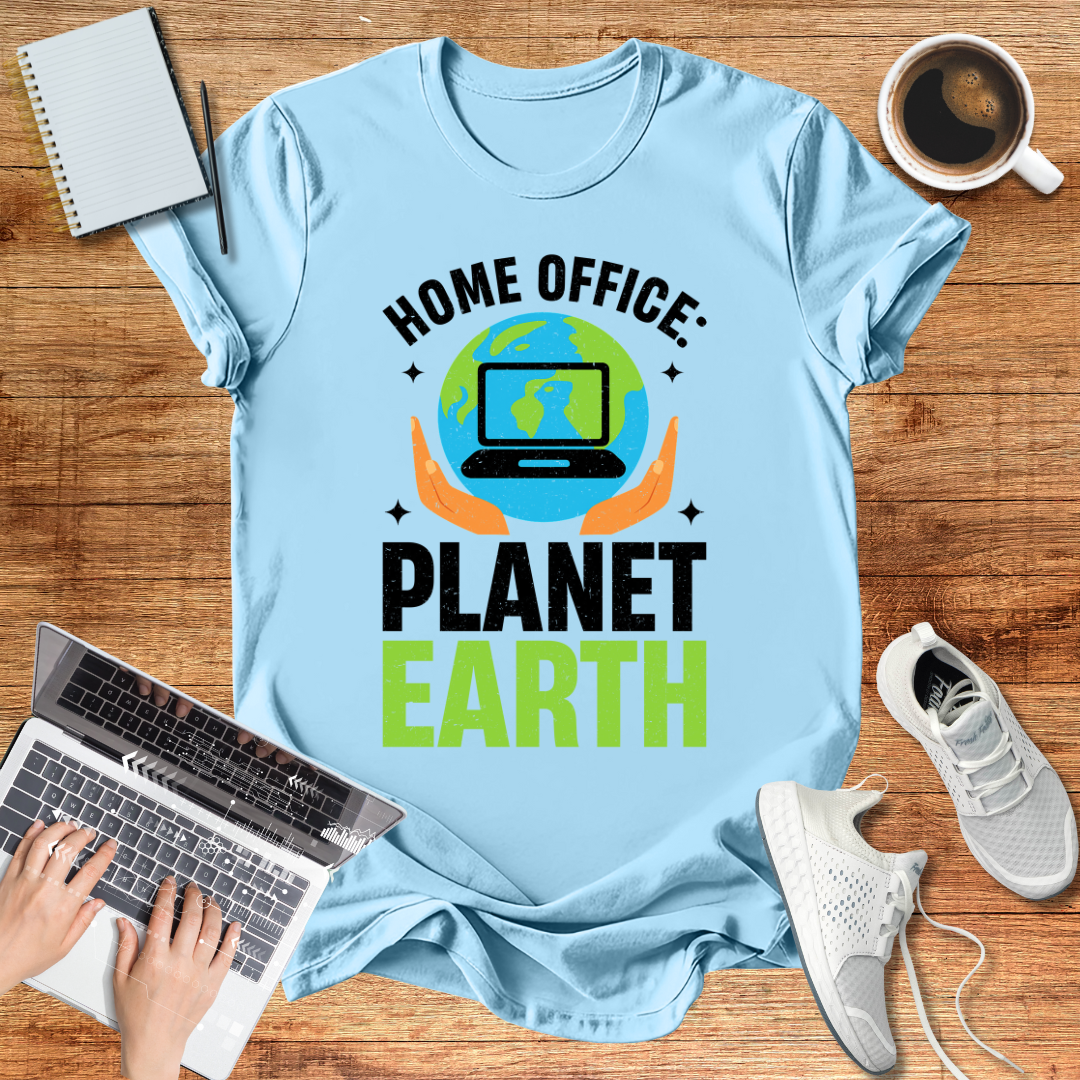 Home Office Planet Earth Tee