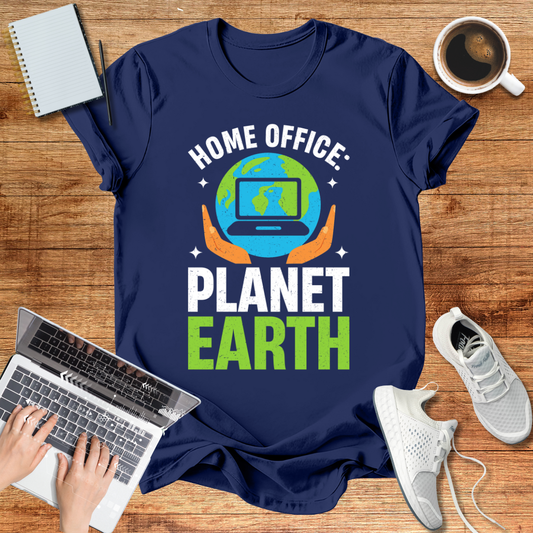 Home Office Planet Earth Tee