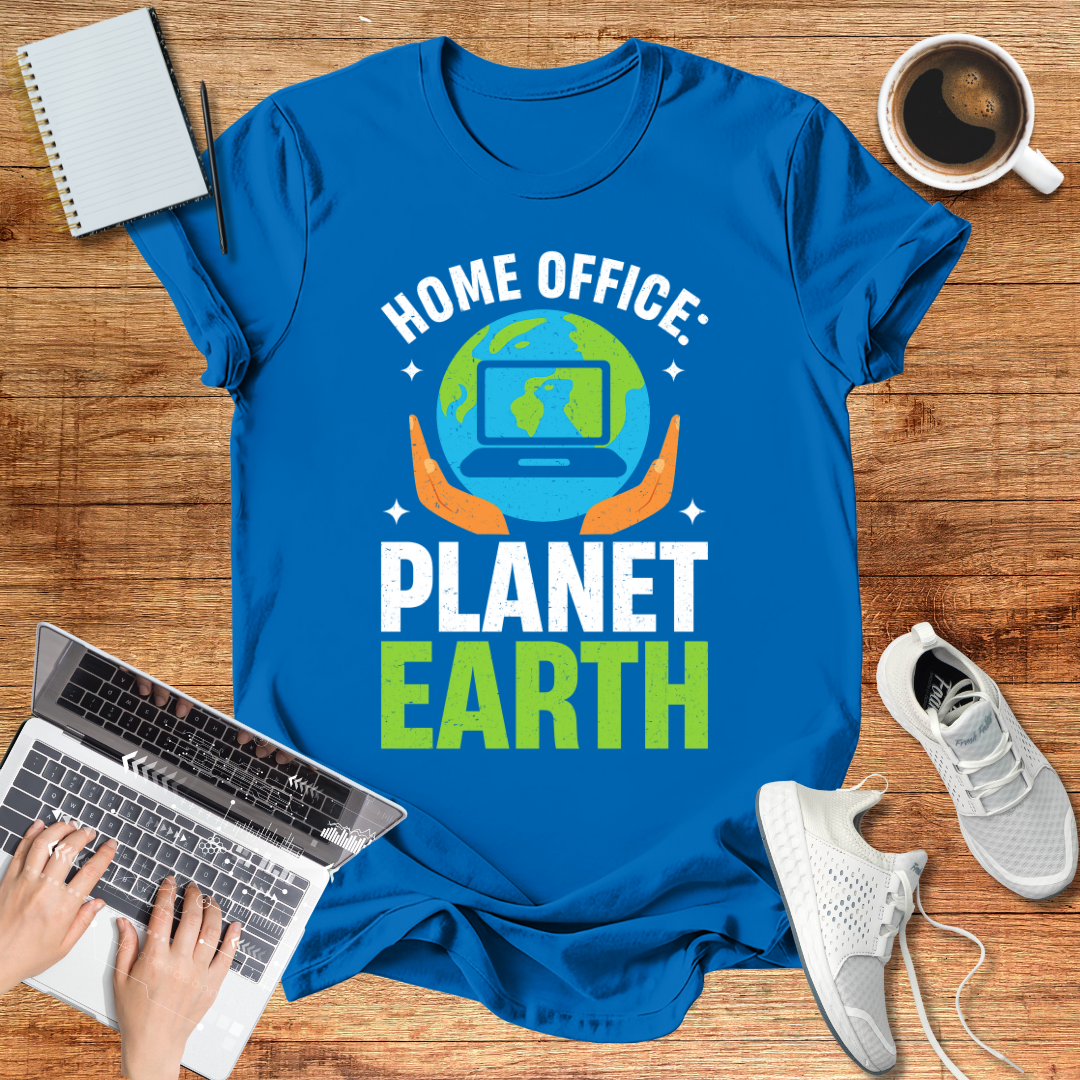 Home Office Planet Earth T-Shirt