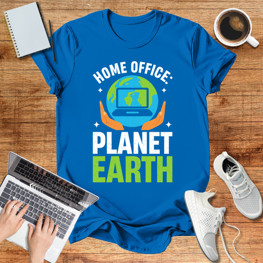 Home Office Planet Earth Tee